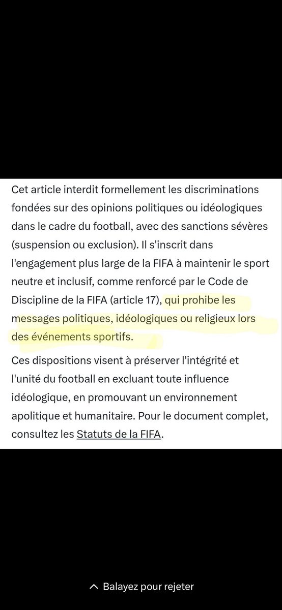 Ahfiri49's tweet photo. @WillTheThin @lequipe La politique n’a rien à faire dans le sport arrêter d��imposer vos propagande de fdp ils se sont qualifier pour jouer pas pour militer https://t.co/3itWe8Jh5V