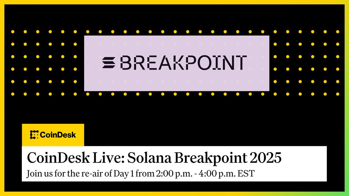 Missed the live action from @SolanaConf day 1? Tune in as we dive back into  the conversations that are rewriting the rules of modern finance TODAY from  2:00 p.m. - 4:00 p.m. EST.
