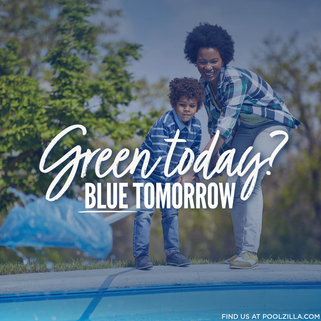poolzilla_us's tweet image. Most green water comes from low chlorine or high pH. Rain, poor circulation, clogged filters, metals, and even debris can turn your pool green, too!

The moment your levels fall, algae moves in fast. That’s why a green pool can appear in a single day, but you can turn it around…