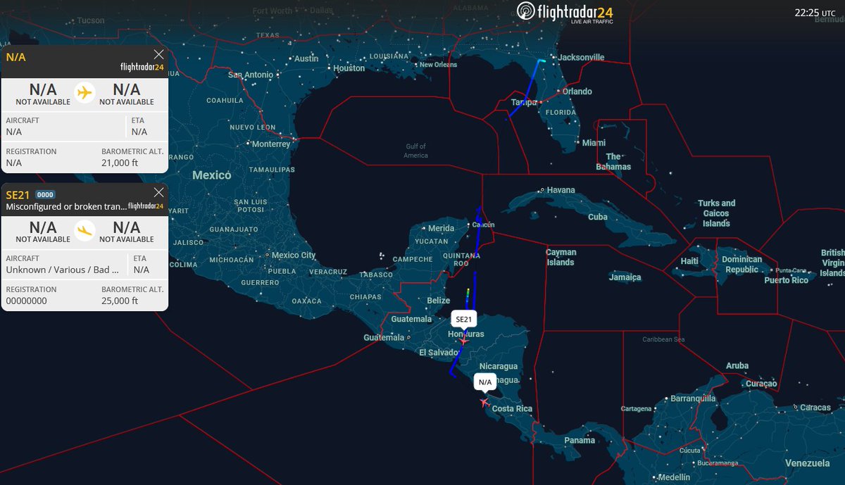 prefix64's tweet image. MAZE604 and MAZE609
CBP AMO P-3
Cecil (KVQQ) 🇺🇸 to Liberia (MRLB) 🇨🇷