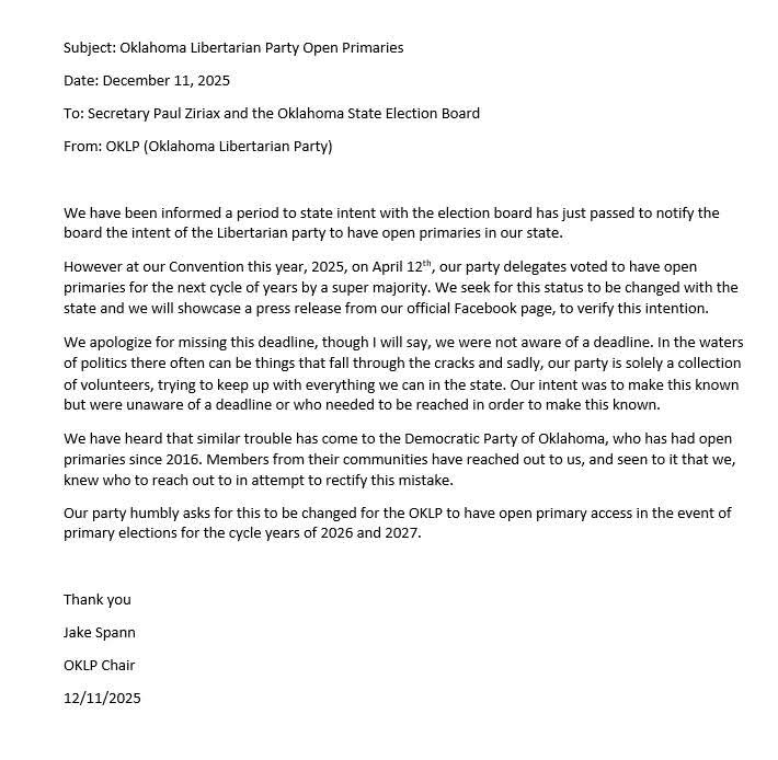 Oklahoma Libertarian Party tweet media