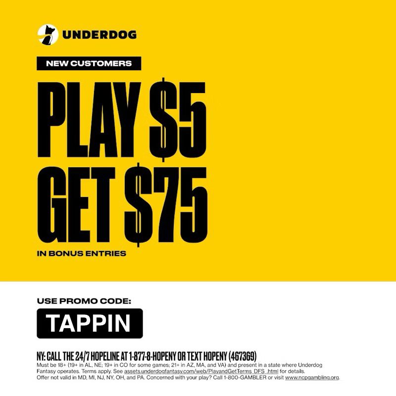 LukaOhtani's tweet image. 🚨 $1,250 GIVEAWAY ALERT 🚨

What To Do :

✅ Retweet this tweet.

✅ Follow me.

✅ Comment TAPP In &amp;amp; Win.

That’s all

At 4:45PM (LA Time) I’ll screen record Grok selecting a winner

Winner gets 50% of the winnings of this $100 NFL NBA Lineup $1,260.50

app.underdogfantasy.com/register?promo…