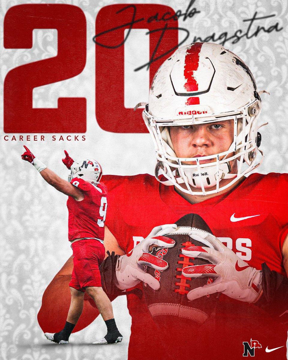 nwc_fb's tweet photo. 𝗟𝗜𝗩𝗘𝗗 𝗜𝗡 𝗧𝗛𝗘 𝗕𝗔𝗖𝗞𝗙𝗜𝗘𝗟𝗗! Jacob Dragstra becomes the eighth Raider to reach 20 career sacks!

#RaidersStandOut https://t.co/Ar81Ak4q1y