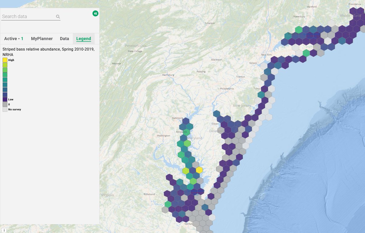 NEW: We've added 28 maps that illustrate the relative abundance of 14 coastal #fish species in nearshore waters and major estuaries in the Mid-Atlantic as reflected in repeated coastal trawl surveys.

ℹ️ Details: portal.midatlanticocean.org/news/updated-a…