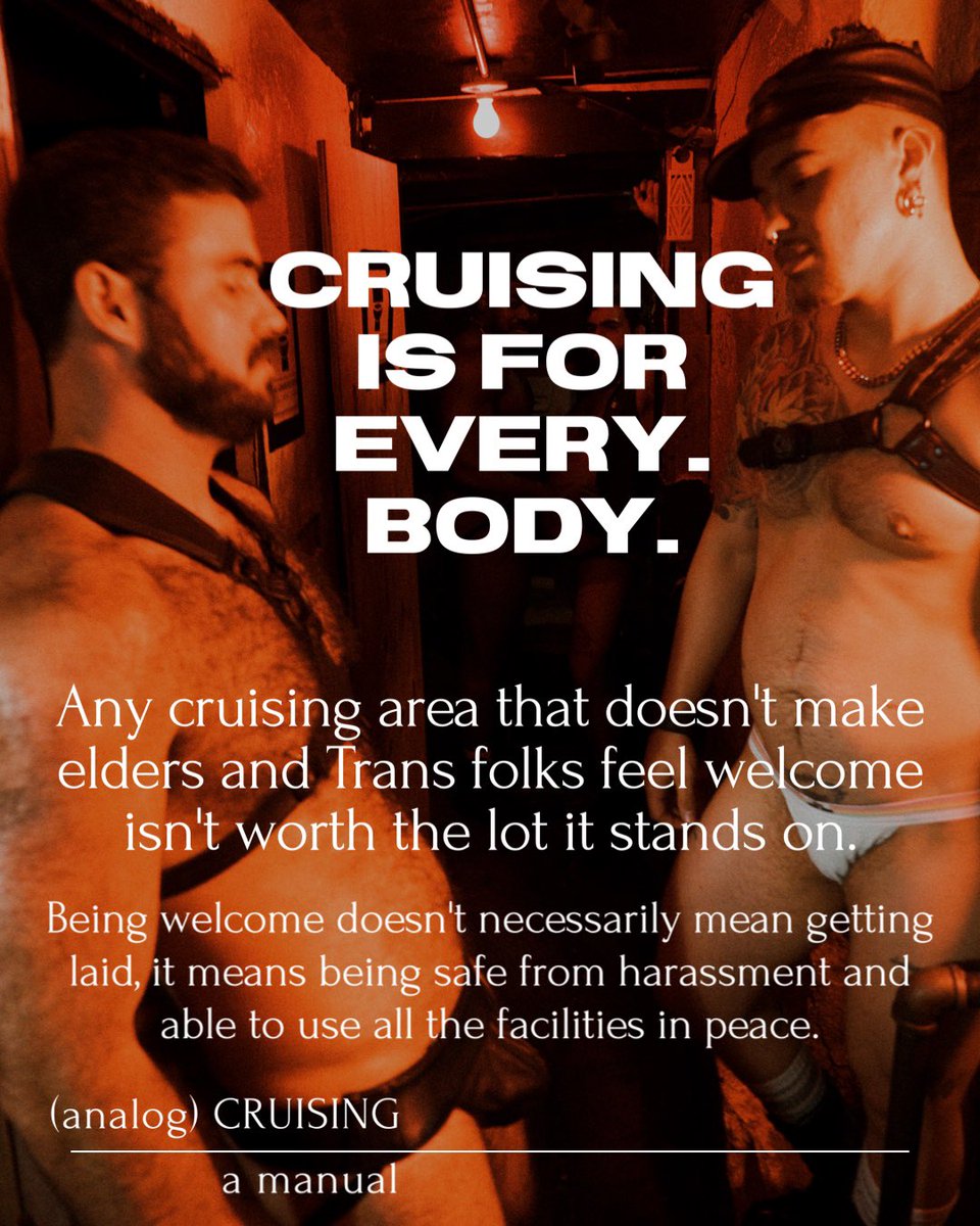 Cruising is for EVERY.BODY. Including our trans siblings, full stop.