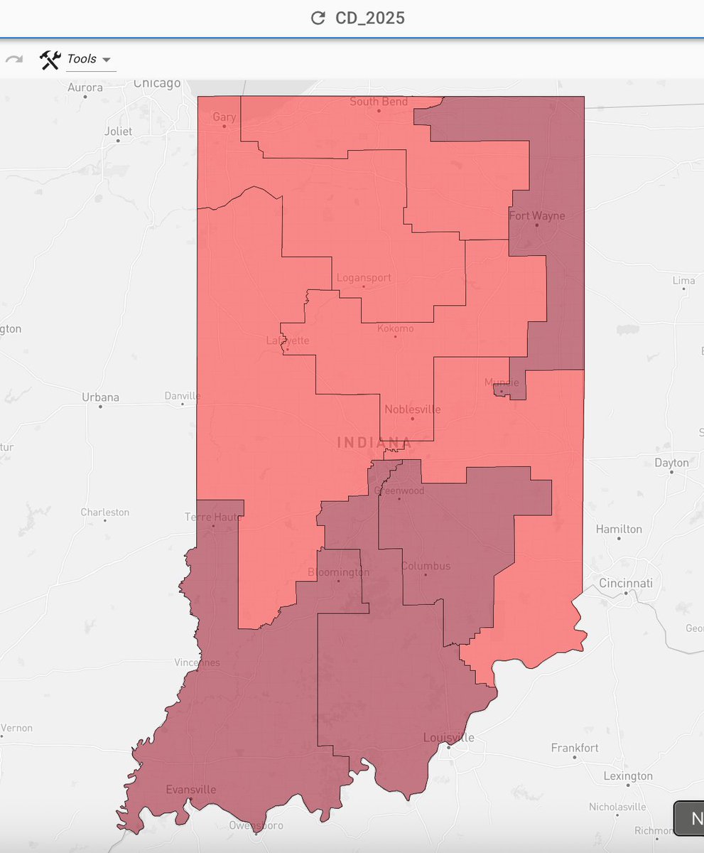 RedistrictNet's tweet photo. #BREAKING: The Indiana Senate has voted 19-31 to reject the proposed Indiana congressional map. https://t.co/fNr8iTirPo