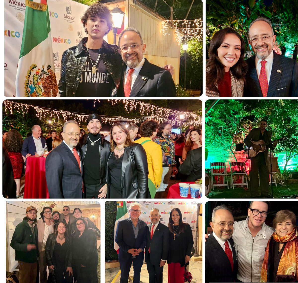 carlos_glezgtez's tweet photo. En la residencia oficial 🇲🇽celebramos una tradicional (pre) #PosadaNavideña, espacio en el que reconocimos el talento de la comunidad mexicana en la industria de la música @warnermusiclat @SonyMusicLatin @ACAMarketing. Gracias a nuestros patrocinadores @aboutKP y @AltaMedHealthS. https://t.co/dfZYLWonMi