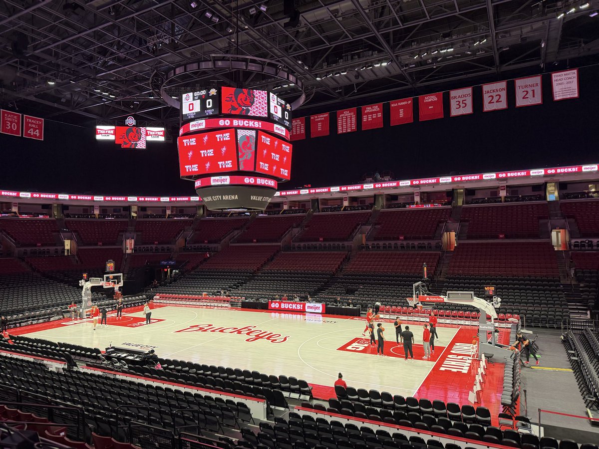 Hello from Value City Arena as the #21 Ohio State Buckeye woman’s basketball team welcomes in Northern Kentucky 

Join me and <a href="/harrymhall84/">Harrison Hall</a> on the call at 6:30 on the SGSR!