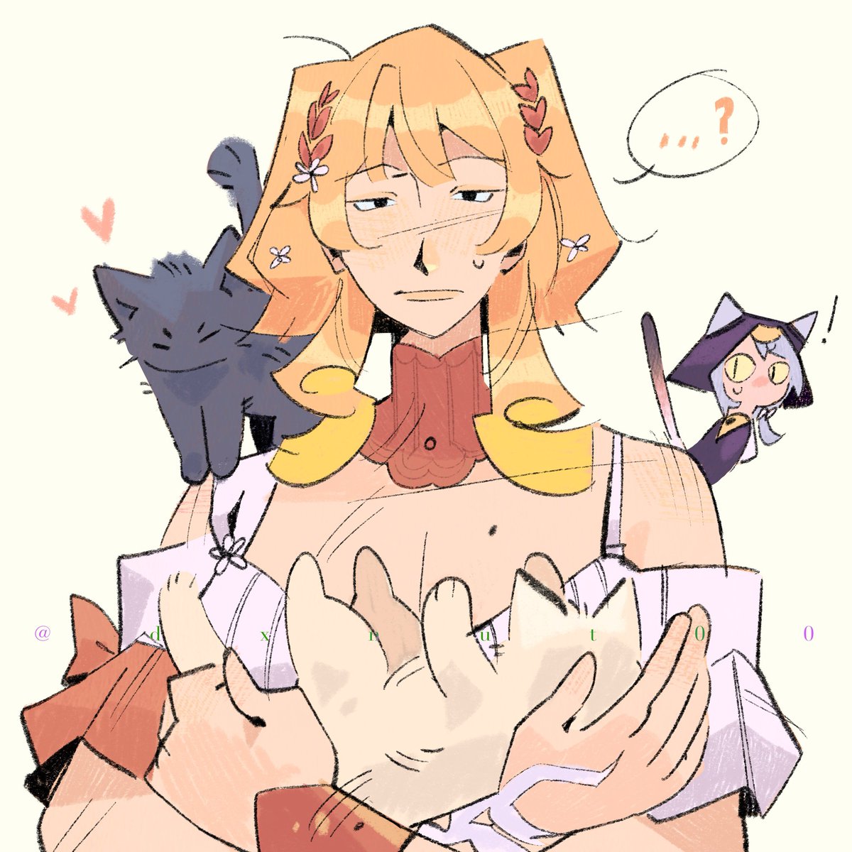 dxnut00's tweet photo. Someone seems to have mentioned Lady Aglaea’s safe embrace to the street cats!
#hsr #Aglaea #Cipher https://t.co/Z2W83ZwGTi