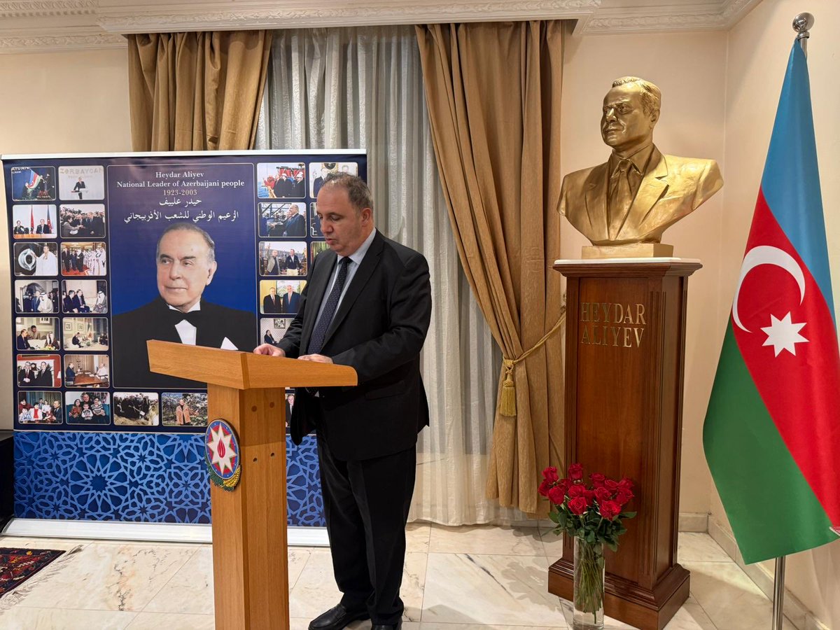 AzEmbKuwait's tweet image. A commemorative event was held at the Embassy of Azerbaijan in Kuwait with the participation of Azerbaijani and Kuwaiti citizens to mark the 22nd anniversary of the passing away of the National Leader of the Azerbaijani people Heydar Aliyev.