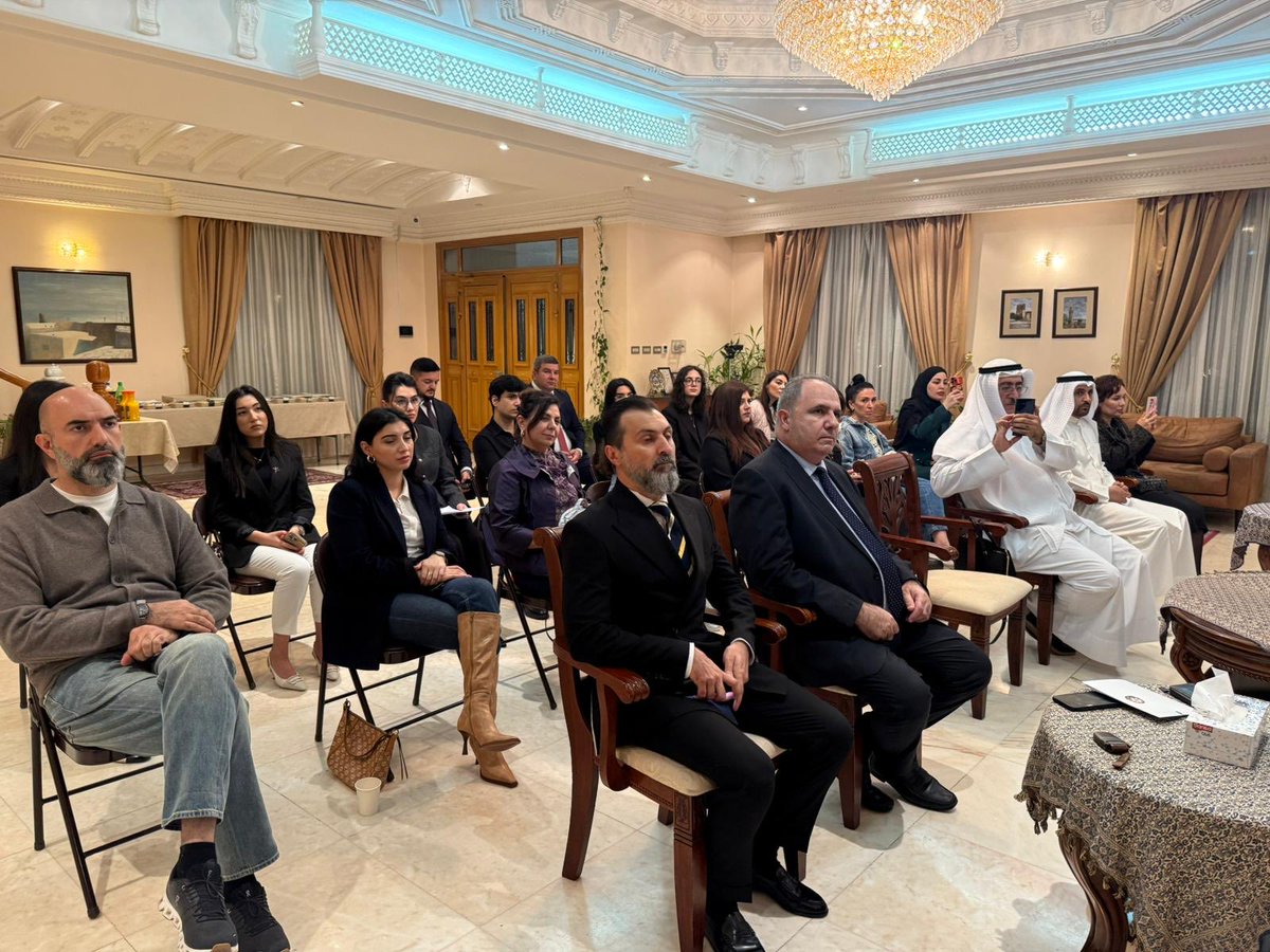AzEmbKuwait's tweet image. A commemorative event was held at the Embassy of Azerbaijan in Kuwait with the participation of Azerbaijani and Kuwaiti citizens to mark the 22nd anniversary of the passing away of the National Leader of the Azerbaijani people Heydar Aliyev.