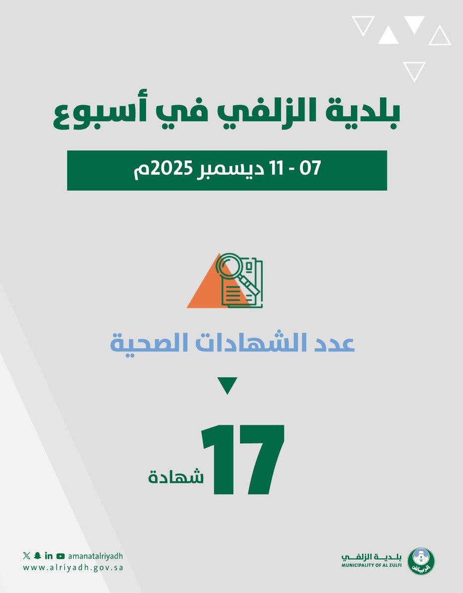 #بلدية_الزلفي في أسبوع.📊
#أمانة_منطقة_الرياض