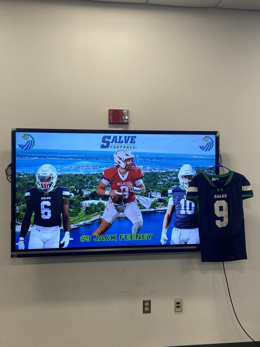 jack_feeney9's tweet photo. After a great official visit today @Salve_Football I am excited to announce that I have received my second official offer to continue my academic and athletic career. https://t.co/bm2B3UXMr7