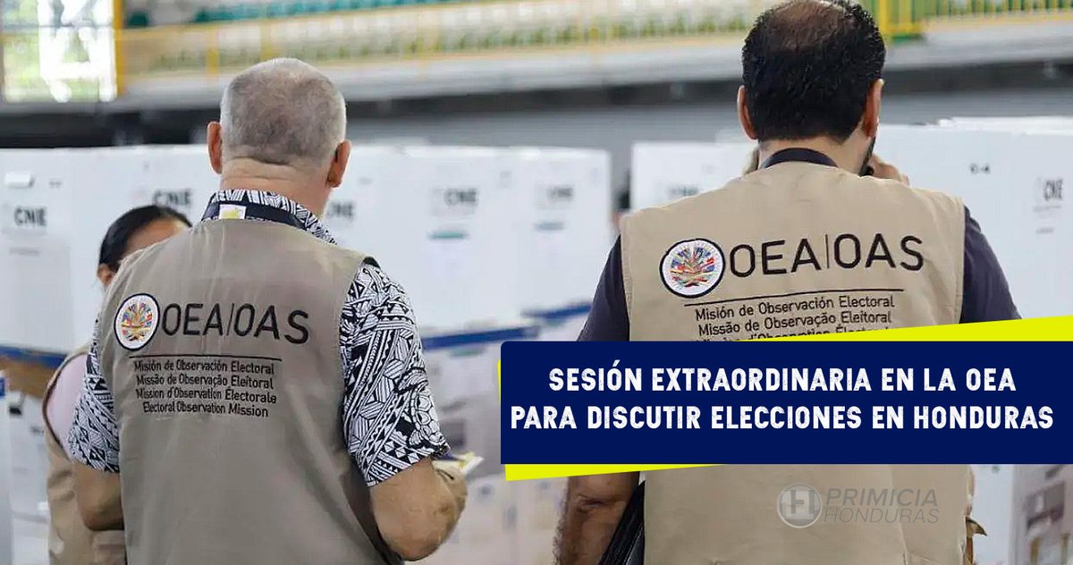En medio de uno de los procesos electorales más tensos que #Honduras ha vivido en la última década, la OEA convoca sesión urgente: ¿defensa de la democracia hondureña o presión diplomática? Leer Nota: 👇 wp.me/pdqz6Z-kN0Visi… nuestra web: primiciahonduras.hn