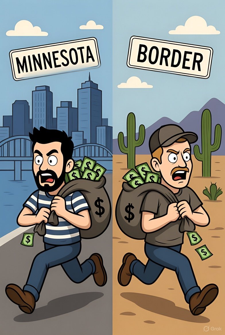 mischi_mischa's tweet image. Democrat's two HUGE SCANDALS 
Millions vs Billions

The sharp facts on Minnesota fraud (millions) and cartel trafficking (billions). Both show the same pattern: oversight collapsed, image mattered more than lives or taxpayers.

• Minnesota → Democrat‑run system, fear of…