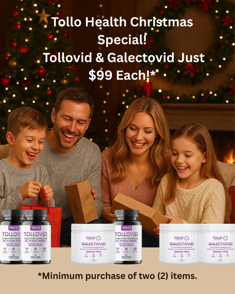 tollovid's tweet photo. Christmas Mega Deal!! Mix &amp; Match Storewide Buy 2 or More — Only $99 Each! @TolloHealth @G_Commish https://t.co/MzOQj44ewk