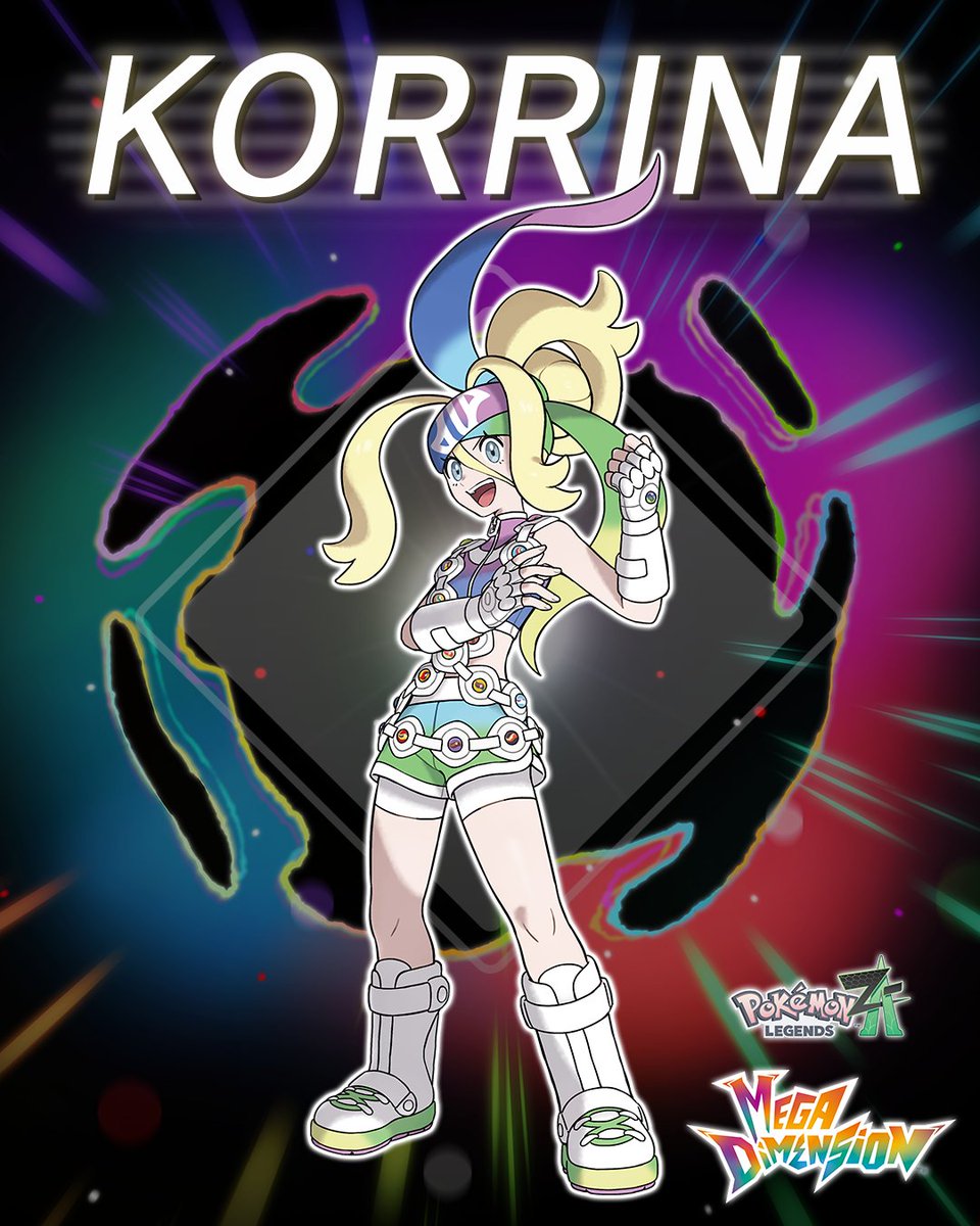 Pokemon's tweet image. Let's roll! 

Korrina is the successor to a line of Mega Evolution gurus. She aims to be a skilled user of every Mega Evolution out there. She’ll join Team MZ in tackling the strange events befalling Lumiose. #MegaDimension