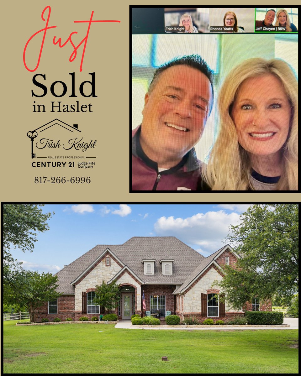 Trishdknight's tweet photo. 🎉🔑 Happy Closing Day!!
This one hits a little different — definitely bittersweet. ❤️
My sister has officially sold her home here in Haslet and moved to Kingwood with her new husband. 💍
#c21 #yourtrustedrealtor #realestatexpert #TrishKnightRealtor #topratedrealtorinhaslettx https://t.co/wXorEwHR1Q