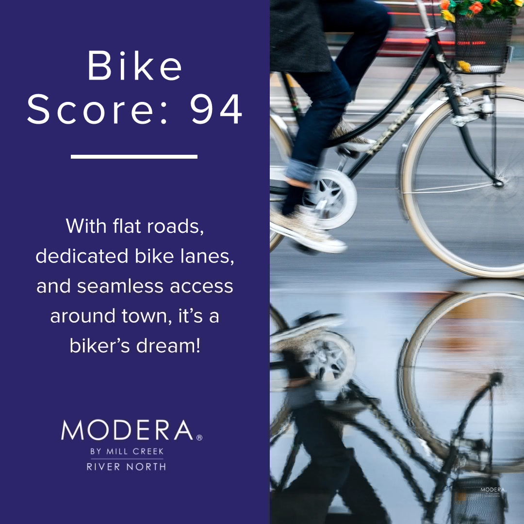 Too chilly to ride? We've got bike storage!🚲 #ModeraRiverNorth #MillCreek