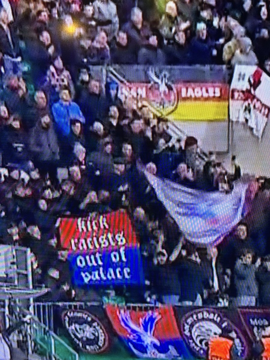 MarcusKohler's tweet photo. Delighted to see this banner at @CPFC  tonight  @ultrascpfc . Our club has always stood up against racism and we need to make sure that doesn’t change now @CEO4TAG https://t.co/kxAmnQYqfu