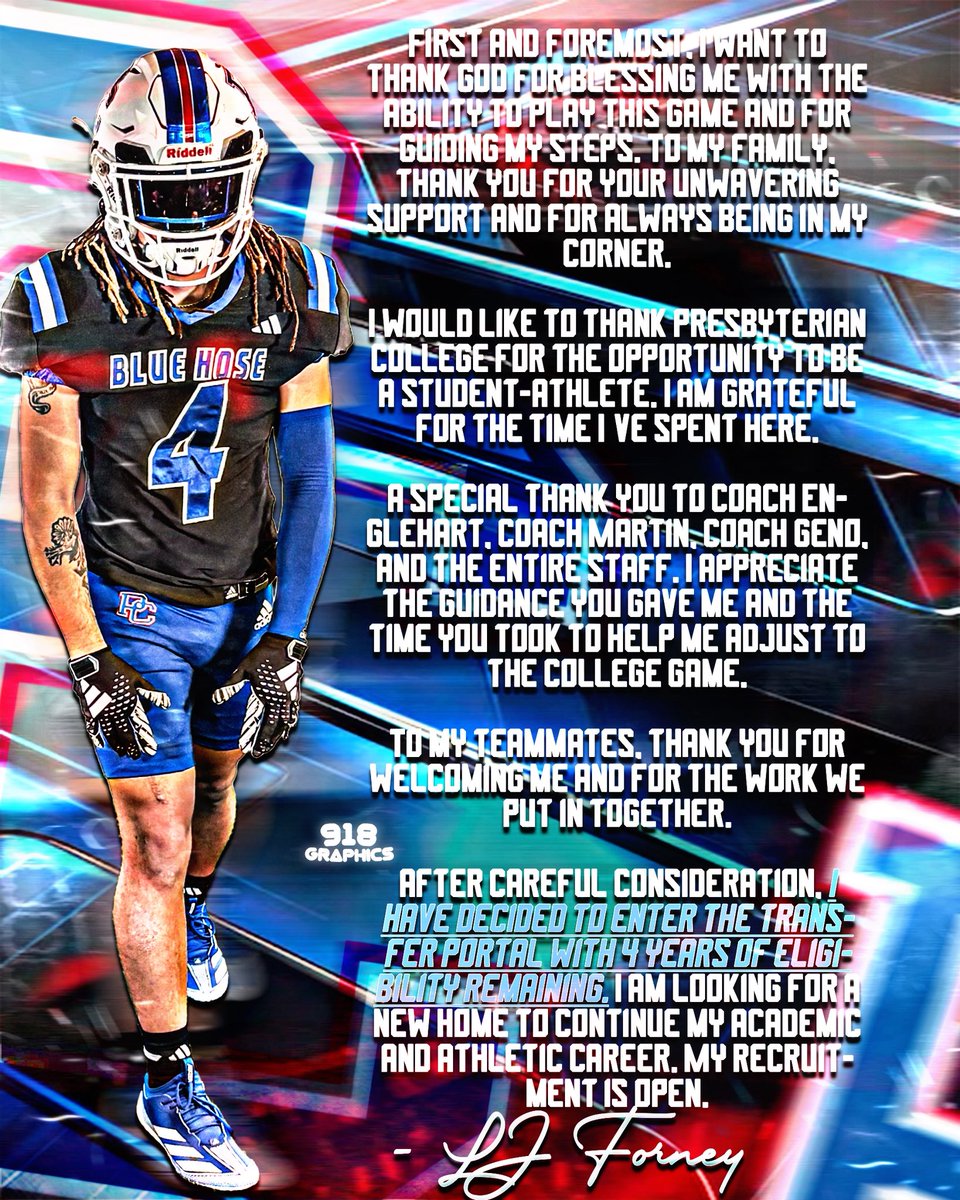 LJForney24's tweet image. WR/ATH
Height: 5’9”
Weight: 175 lbs
GPA: 3.7
NCAA ID: 2304882071
DMs Open