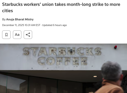 rosadelauro's tweet image. Starbucks depends on their workers every day to run their business — they deserve a fair contract.

I stand with Starbucks workers in the fight for better wages &amp;amp; benefits &amp;amp; against the union busting tactics that Starbucks has used.

No contract, no coffee!
