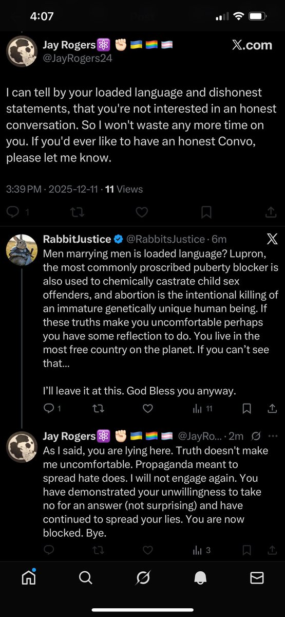 I made someone rage block me by telling him the truth.