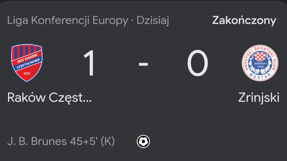 KamilS13997743's tweet photo. 5/6. LKE. 2025/26
Raków Częstochowa pokonuje Zrinjski 1:0. Są 3 pkt i są też punkty rankingu. Ogromne brawa dla Rakowa za świetny sezon w Fazie Ligowej LKE.
#RCZZRI @Conf_League https://t.co/cOfkiCSe6J