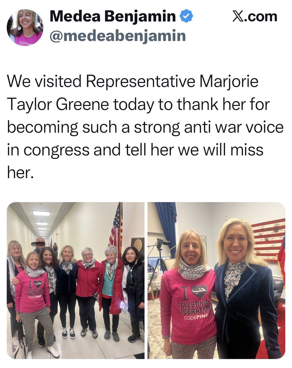 SabaFarzan's tweet photo. Moscow Marjorie and Pinkie for Ayatollahs belong with each other - they’re connected through their shared love of fascism and contempt for freedom. #LoversOfFascism #AmericanDisgrace #HumanDisgrace https://t.co/saFBFNdHGv