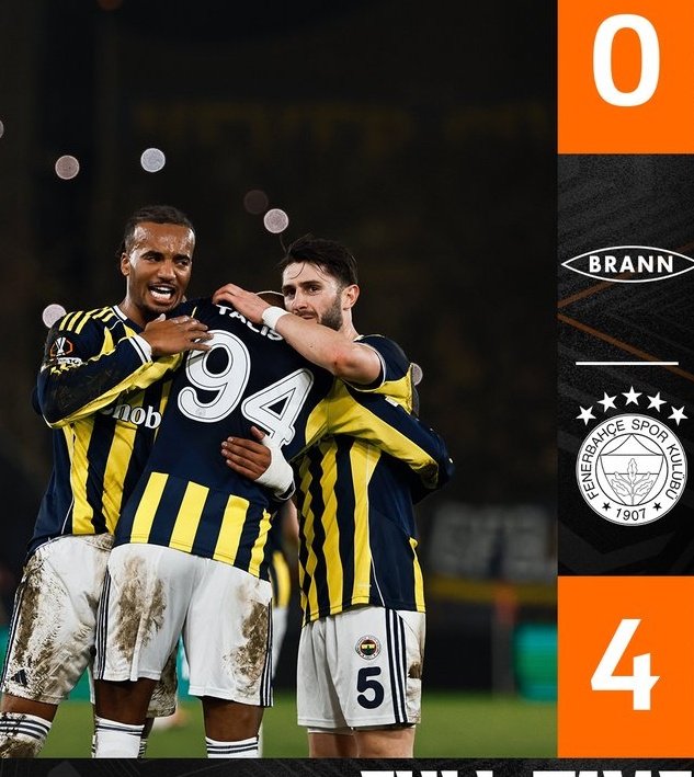 Tebrikler Fenerbahçe m 
Başarılarınız daim olsun inşallah😀🙏🙏😀

💛💙⚽💛💙

#BRAvFB