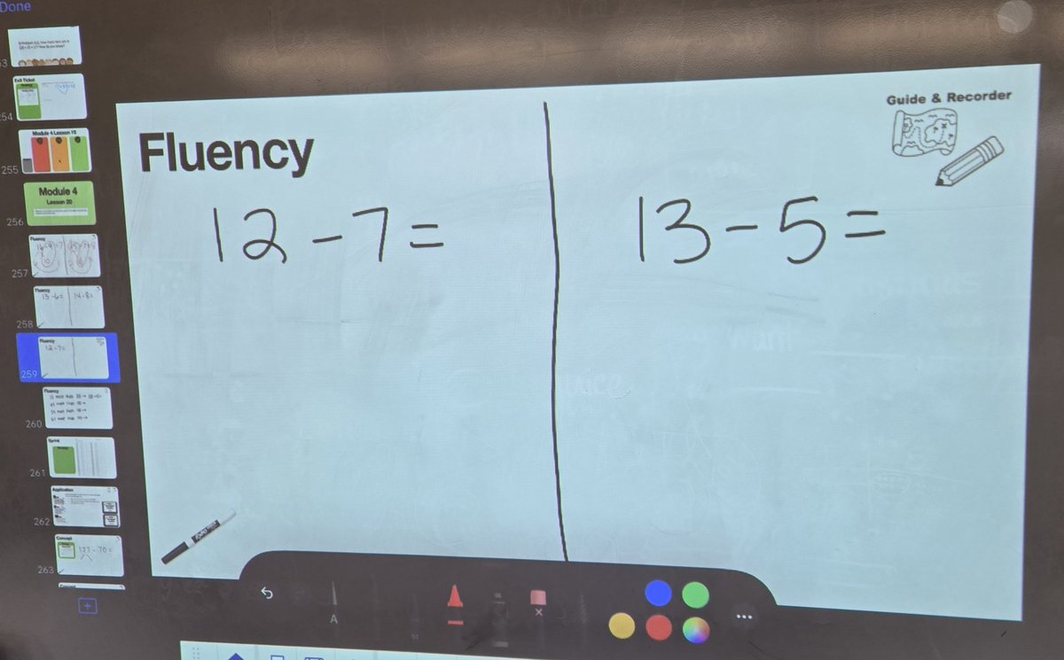 kimperclefarias's tweet photo. Using one of my favorite #studentdiscourse strategies...Guide and Record where one student guides the other to record the work in detail then they share @GreatMindsEd #BluebonnetMath #RISDmath @nherisd https://t.co/LJ78VQ3o32