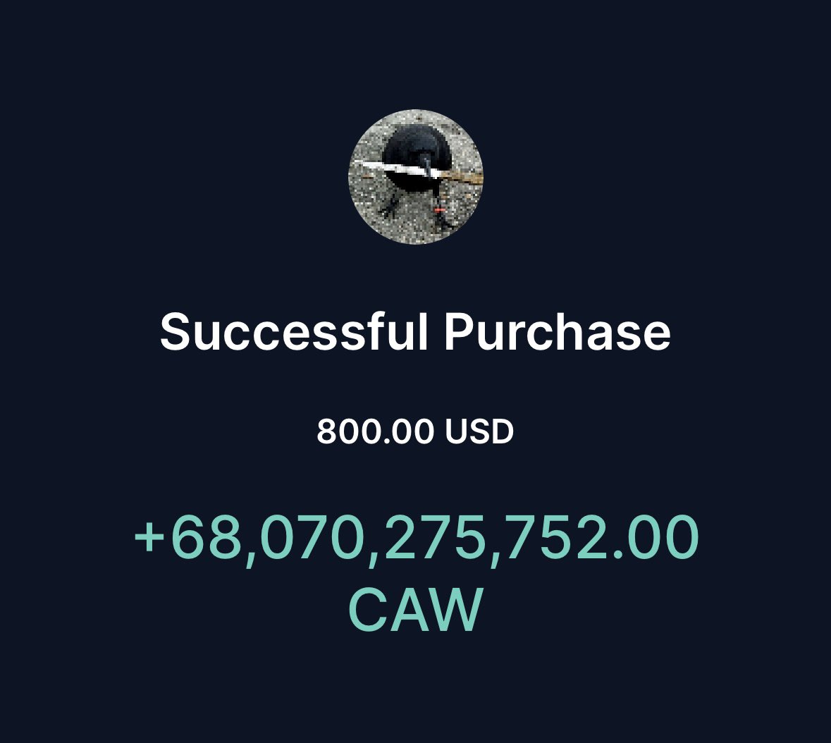 cryptoandy_caw's tweet image. Bought another $800 of $CAW 🤑 CAWCAW 🐦🔪