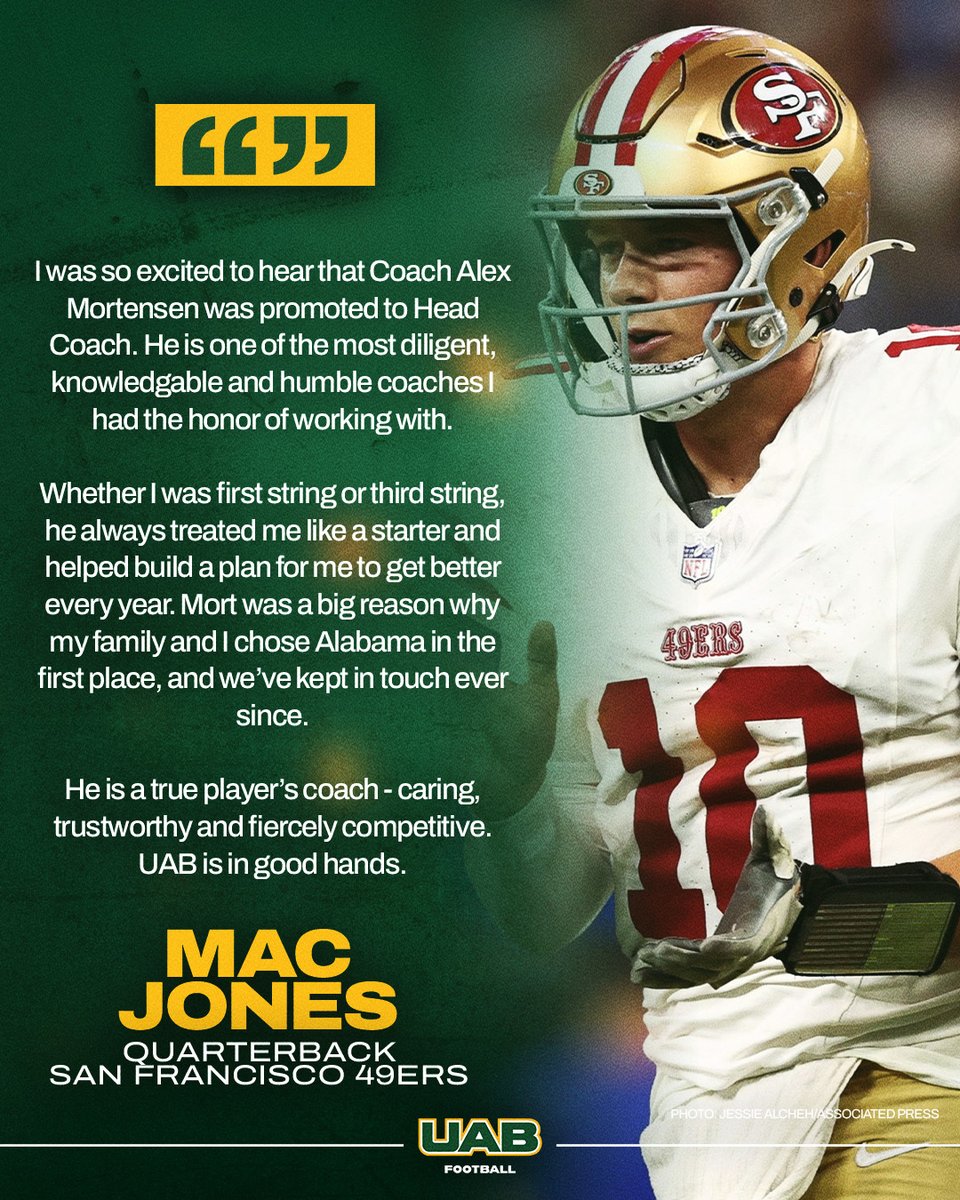 UAB_FB's tweet image. High praise for Mort‼️