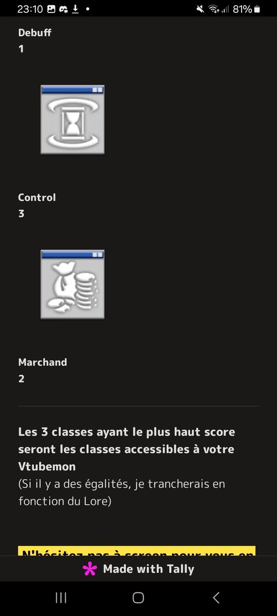 NaosrodVT's tweet photo. @okplonk J’ai fini le formulaire il étais assez drôle sur certaine question  (désolé j’étais sur mobile) https://t.co/UDOWL4ngJy