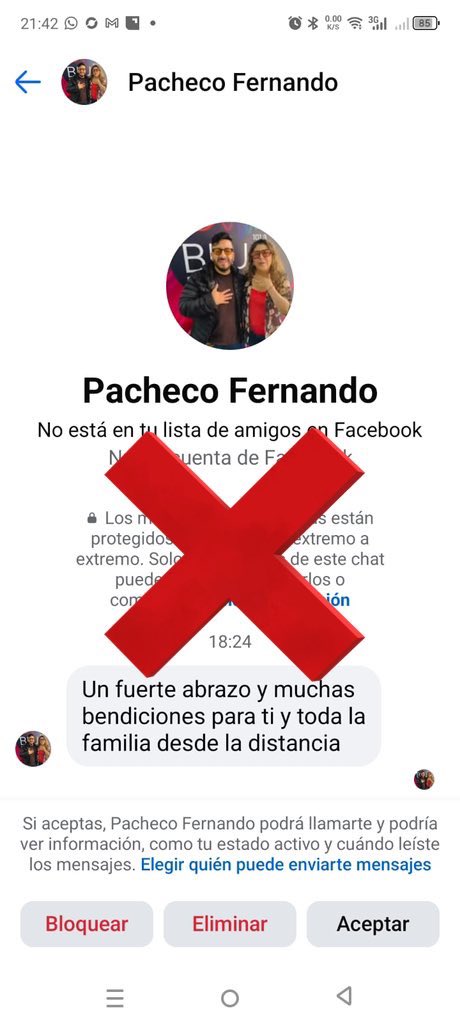 ferpachecovit's tweet photo. ¡CUIDADO CUENTA FALSA! https://t.co/5xsQEzRJOV