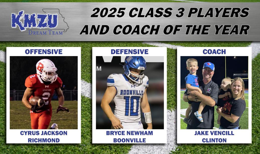 Spartan_Footbal's tweet image. Richmond Spartan Tailback, Cyrus Jackson earned the 2025 KMZU OFFENSIVE PLAYER OF THE YEAR! CONGRATULATIONS CYRUS! @CJackson03230