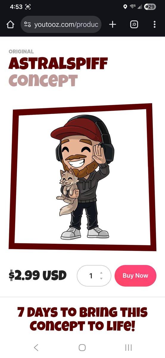 WE JUST NEED 100 MORE  OUT OF 500 TO GET IT GUYS! WE'RE SO CLOSE OMFG PLEASE BUY THE SPIFF YOUTOOZ IF YOU CAN THIS IS SO COOL <a href="/AstralSpiff/">AstralSpiff</a>