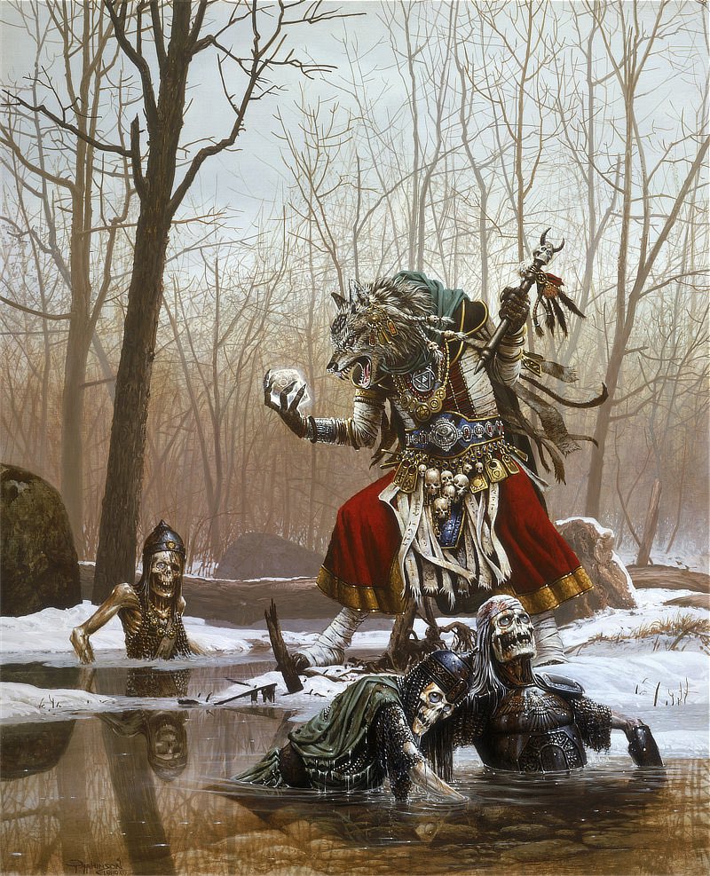 YoDanno's tweet image. All of this detail, from the depths of his imagination…

Stunning.

Note from Keith Parkinson:  “I had the publisher ask me how elaborate my modeling set up was on this project. They thought I had set up skeletons in costume then photographed them. Actually, I made up all the…