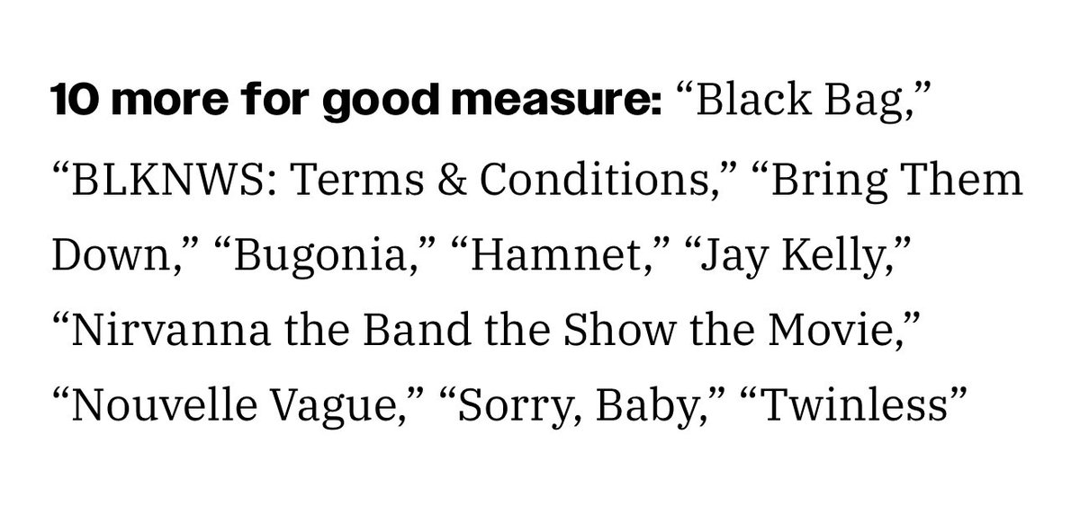 Anti Sinners agenda is sick on its own but to not even put it in the honorable mentions is beyond insulting