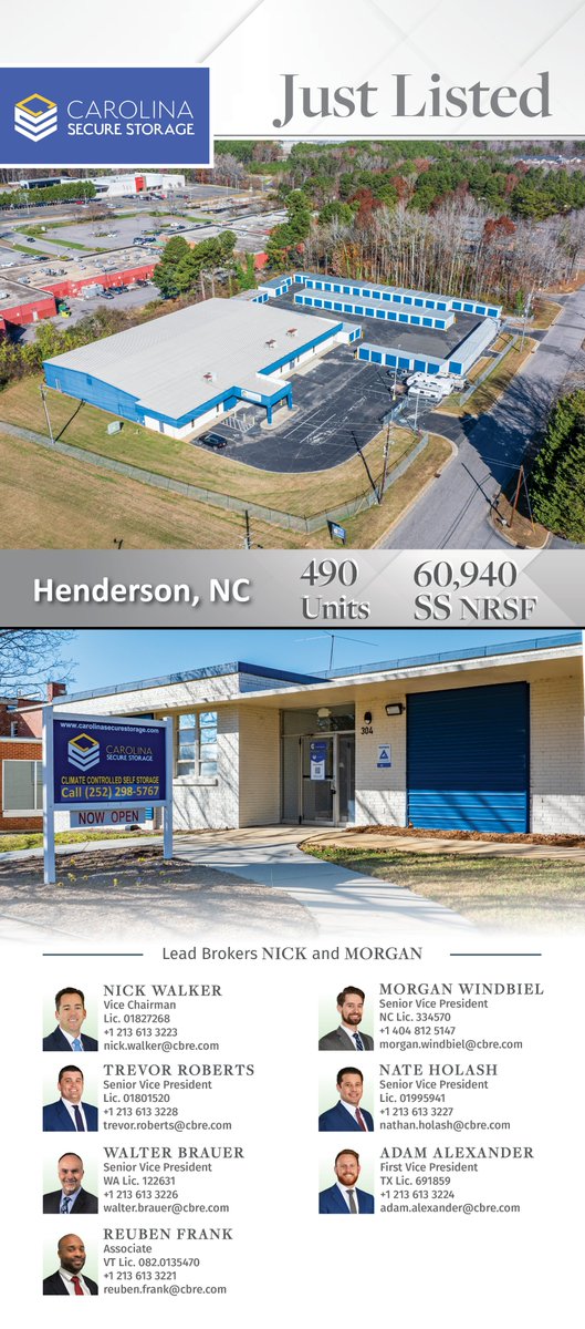 selfstorageadv's tweet photo. For more info click the link below:
https://t.co/hsXkCTHCwZ
#JustListed #CBRE #SelfStorage #InvestmentProperties #CapitalMarkets #CBRESelfStorage https://t.co/keseTLOVEQ