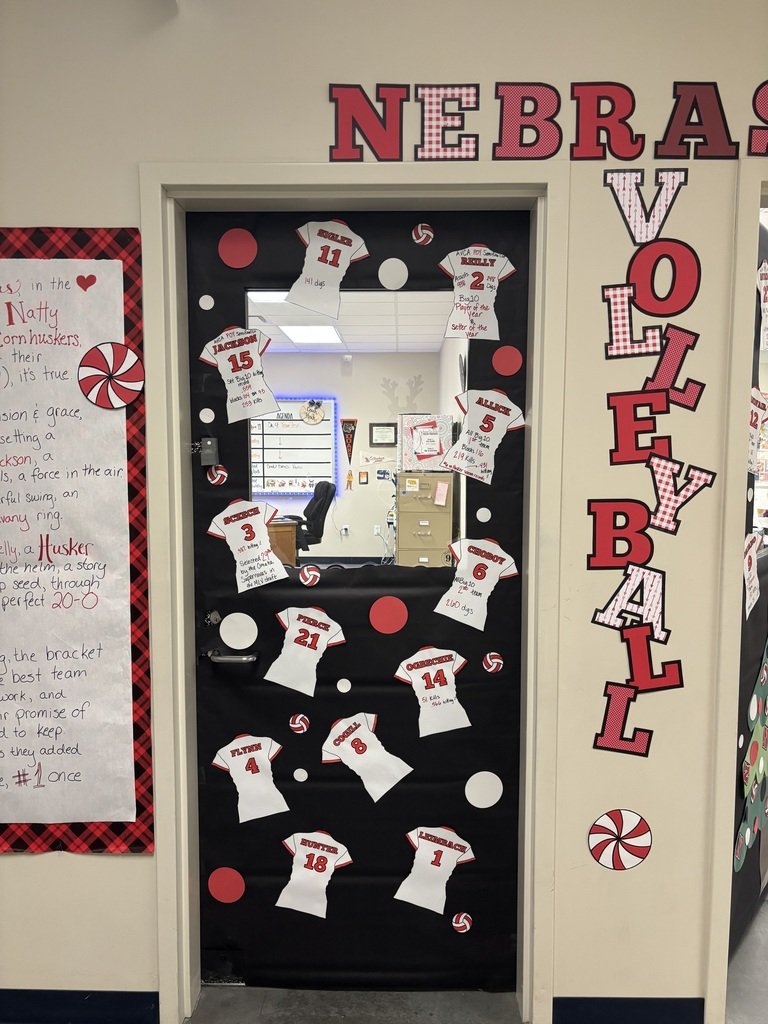 Dress as your favorite team day? Let's deck the halls instead! Celebrating Christmas spirit week at Wallace Public Schools and sharing our love for the Huskers! <a href="/Nebraska/">Nebraska Football News</a> Volleyball  <a href="/HuskerVB/">Nebraska Volleyball</a> #GoBigRed