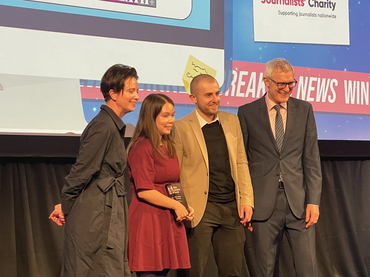 pressgazette's tweet photo. @StarlingBank @amazon @FindoutnowUK @JournoCharity @paydesk @Orsted @Source_Mat @LeighBa1 @AtikaRehman @StaufenbergJ @marcusleroux @costanzaradice @lukewbarratt @rosafurneaux @luciemheath @theipaper @ShaunLintern @thetimes @hopenothate @davidtpegg @tomburgis @JulietteGarside @harryshukman @patrik_h @EdConwaySky @SkyNews @C4Dispatches @DailyMirror @JCalvertST @Arbuthnott @GWJournalism @KatieTarrant_ @JackoJourno @geraldine_mck @MattBardo @NickSommerlad @HardcashProd @Channel4 @richardhcookson @AnnaHallTV @NicolaAddyman @tortoise @haynesdeborah @Basement_Films @ramitanavai @karimtl The Give Us Our Last Rights assisted dying campaign by @Daily_Express @hannagsslr @DanJDove has been awarded the Public Service Journalism prize in association with @JournoCharity #BJA2025 https://t.co/aTMGOS7jtB