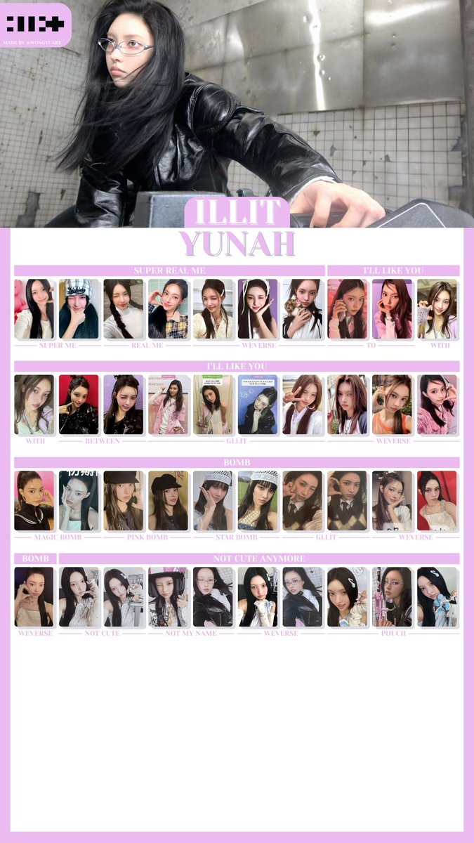 🧸[아일릿 /ILLIT] NOT CUTE ANYMORE ALBUM PHOTOCARD TEMPLATE