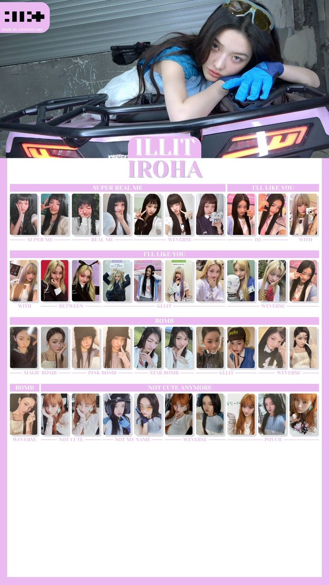 🧸[아일릿 /ILLIT] NOT CUTE ANYMORE ALBUM PHOTOCARD TEMPLATE