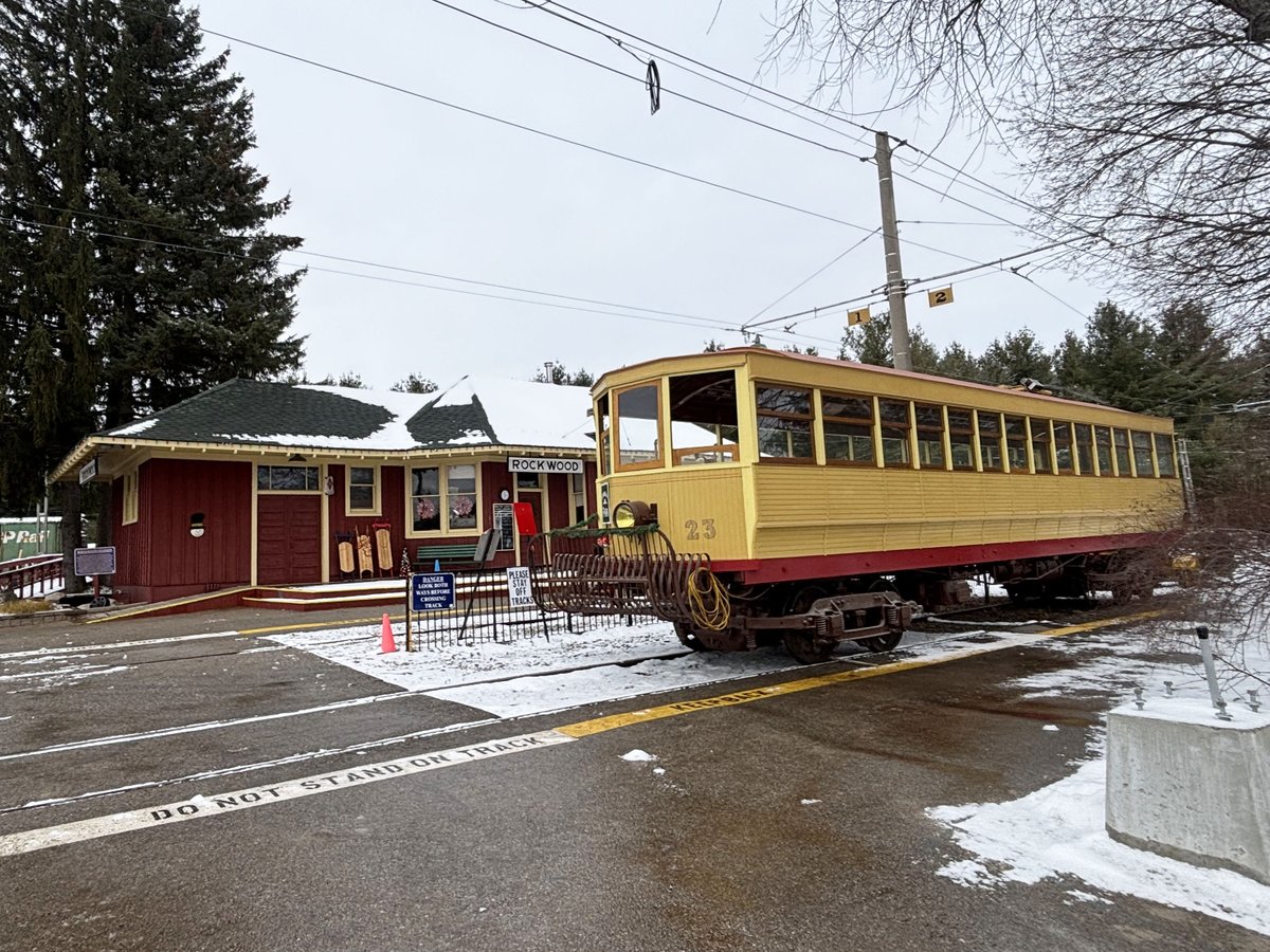 On November 29th, 2025, we moved London (Ontario) Street Railway #23 from Barn #4 to Barn #3. This was to make space for the newly arrived Montreal car #104.
Photos by Museum Member Tom Dusmet.
We are only open for Christmas on the Rails - First two weekends in December.