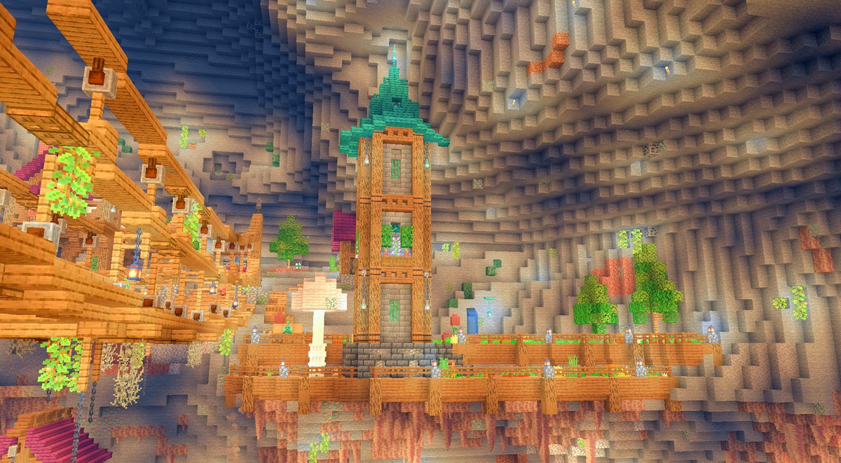gamemendako's tweet photo. 塔と畑 #Minecraft #マイクラ #minecraft建築コミュ https://t.co/xWPAEDiGG5