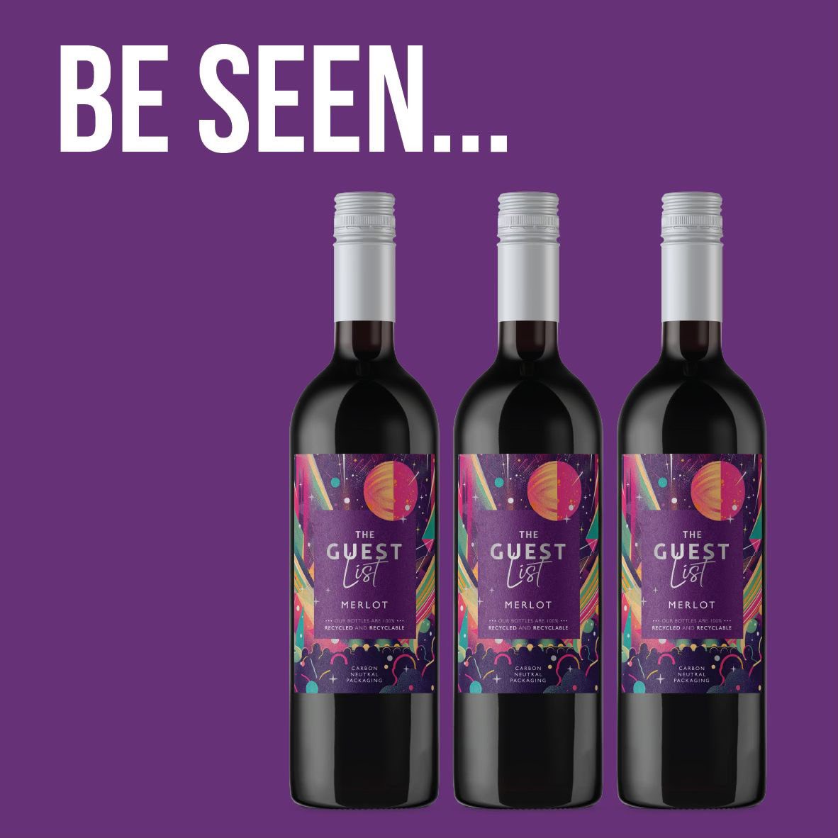 BE SEEN in 2026 with The Guest List wine in 100% rPET ♻️