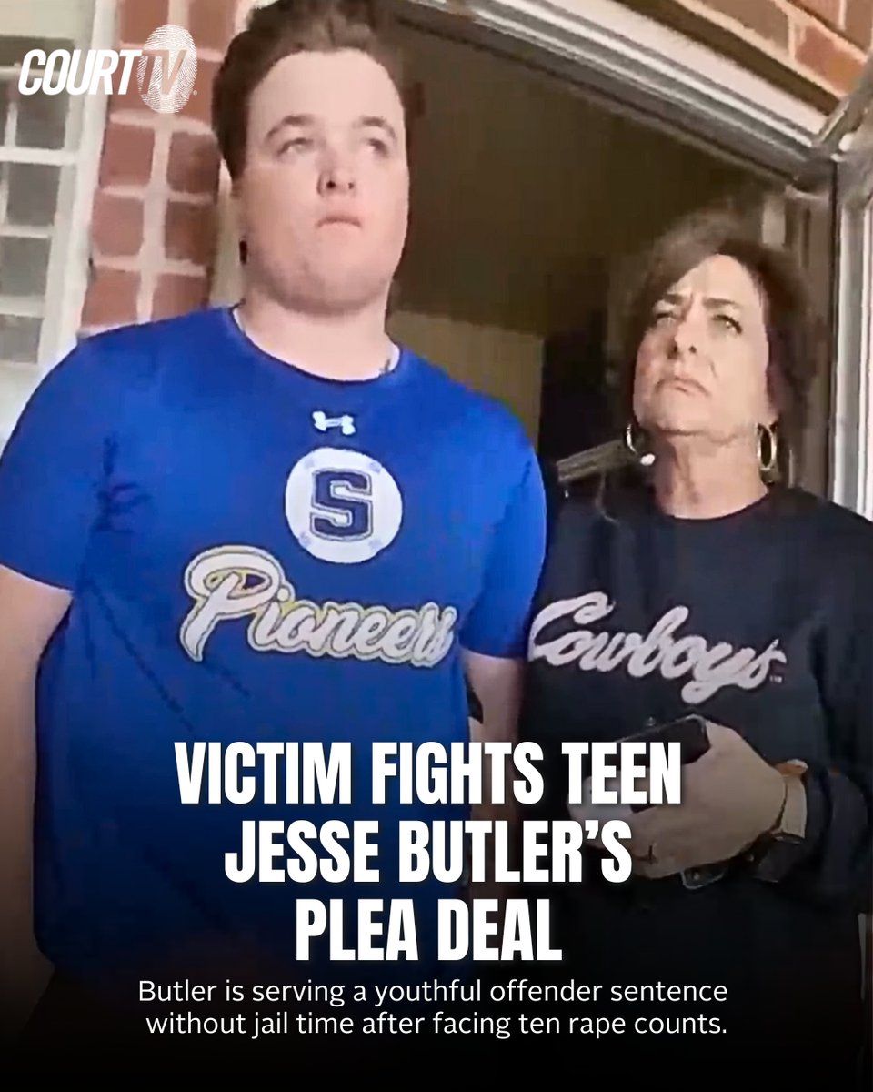 CourtTV's tweet photo. Following allegations from two teenage girls, an attorney for a victim in the rape case of teenager #JesseButler has filed a NEW motion to fight his plea deal. 

Butler is currently serving a youthful offender sentence with no jail time after facing TEN rape counts. 

#CourtTV What do YOU think?