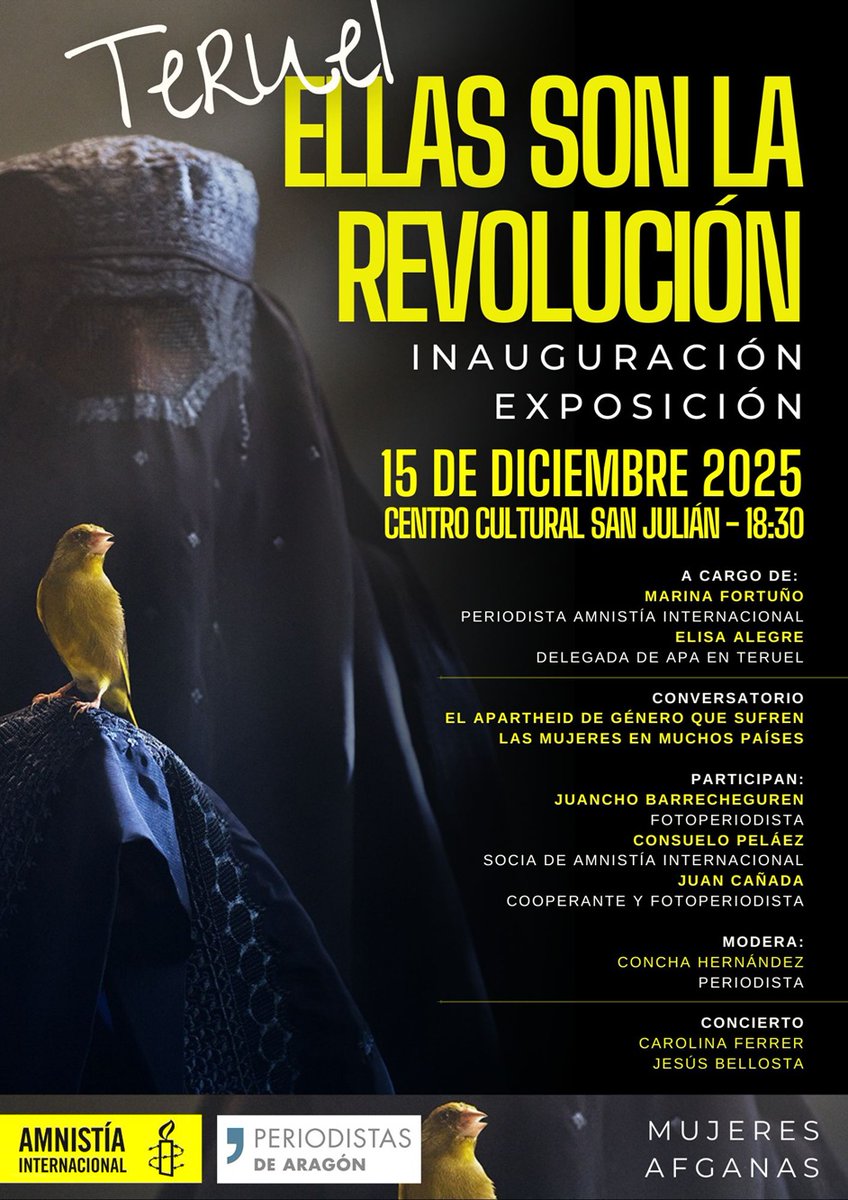 Lunes, 15 de diciembre, 18:30 Centro Social San Julián, Teruel.