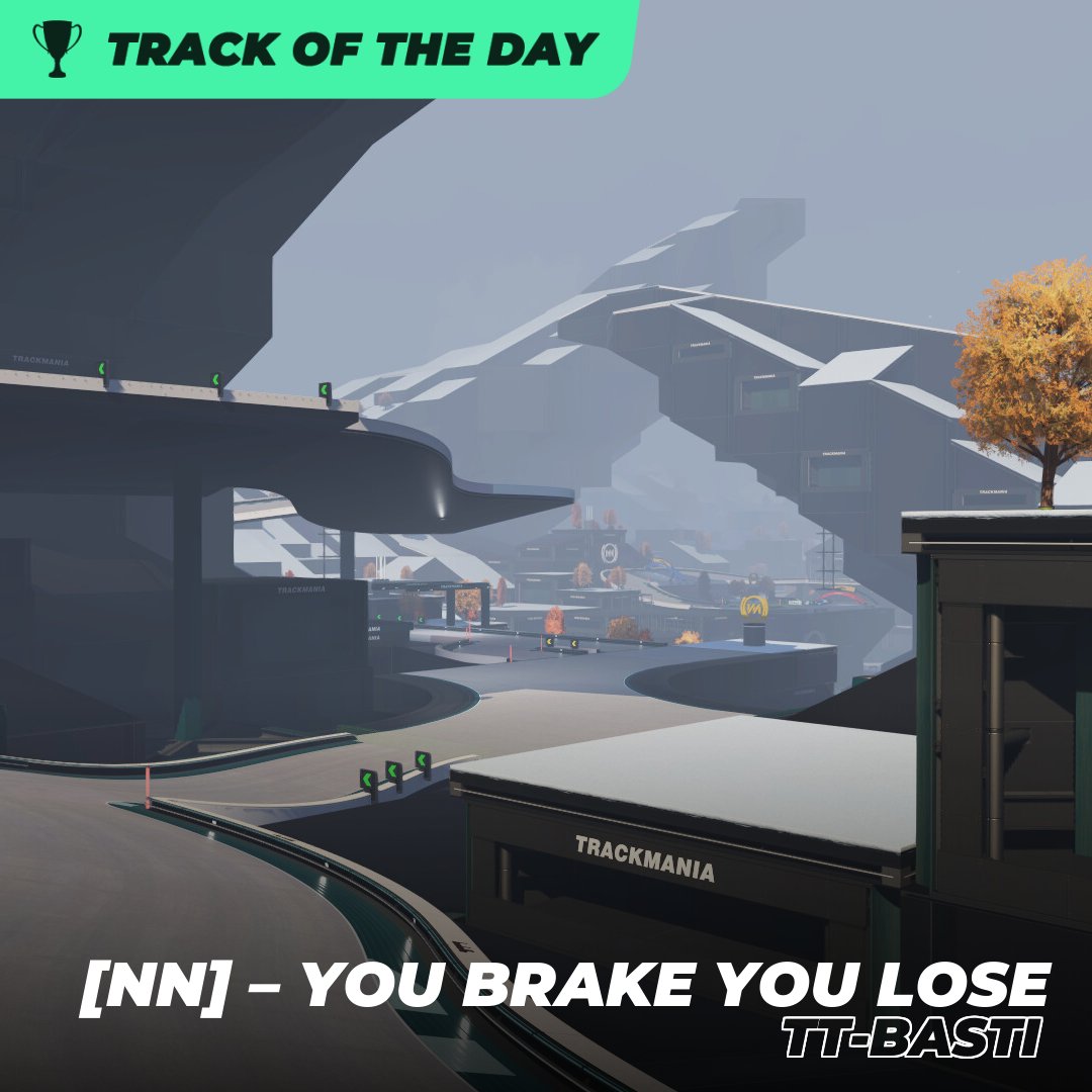 Trackmania's tweet image. If you brake you lose!